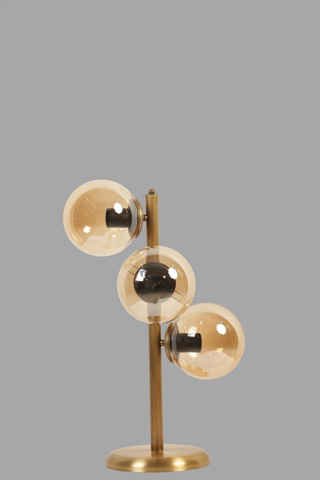 Opviq Lámpara de mesa Simay 3 Lü Eskitme Bal Camlı Dorado Opviq Lámpara de mesa Simay 3 Lü Eskitme Bal Camlı Dorado